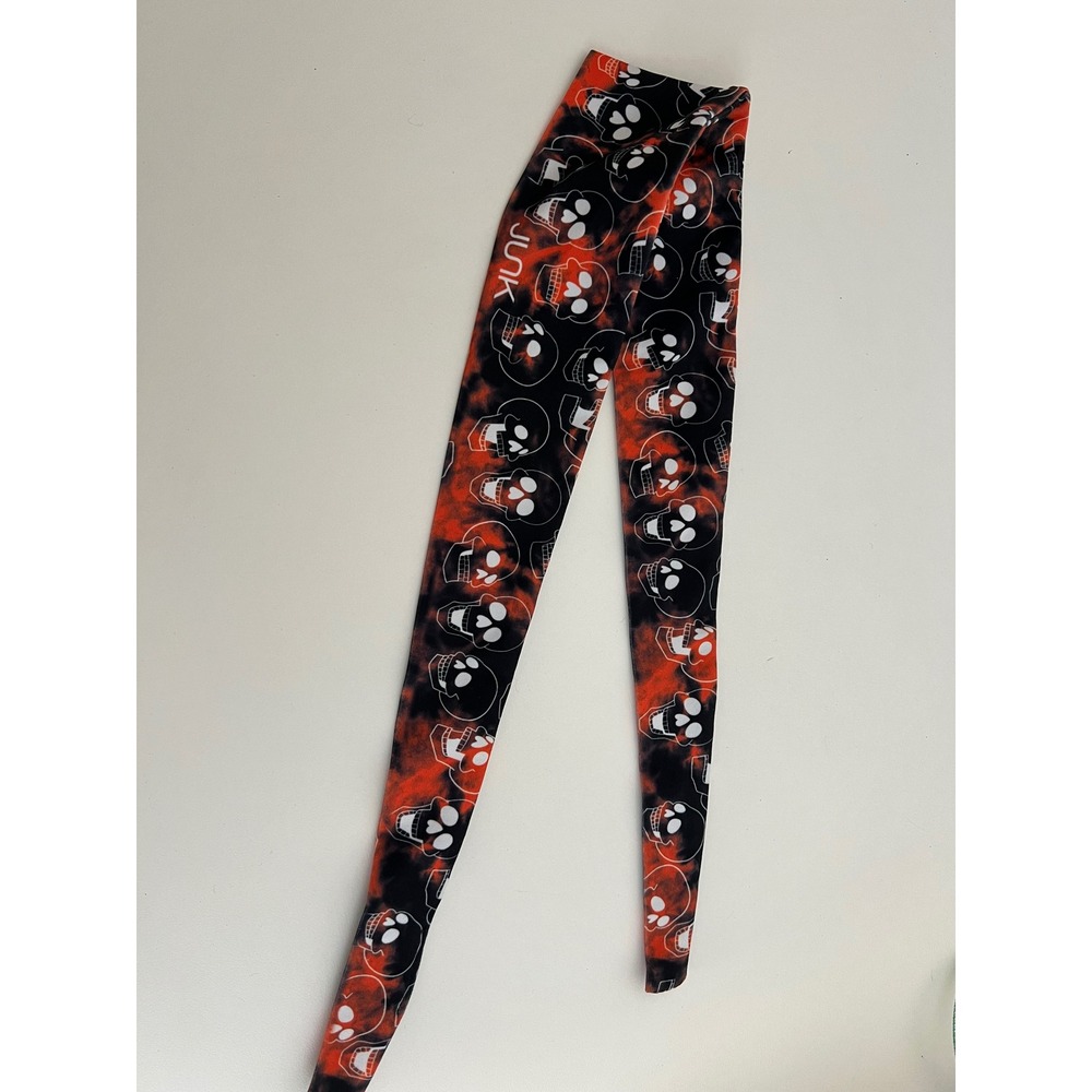 Junk Headband Skull Tie Dye Orange Black White‎ Workout Gym Fitness Athletic